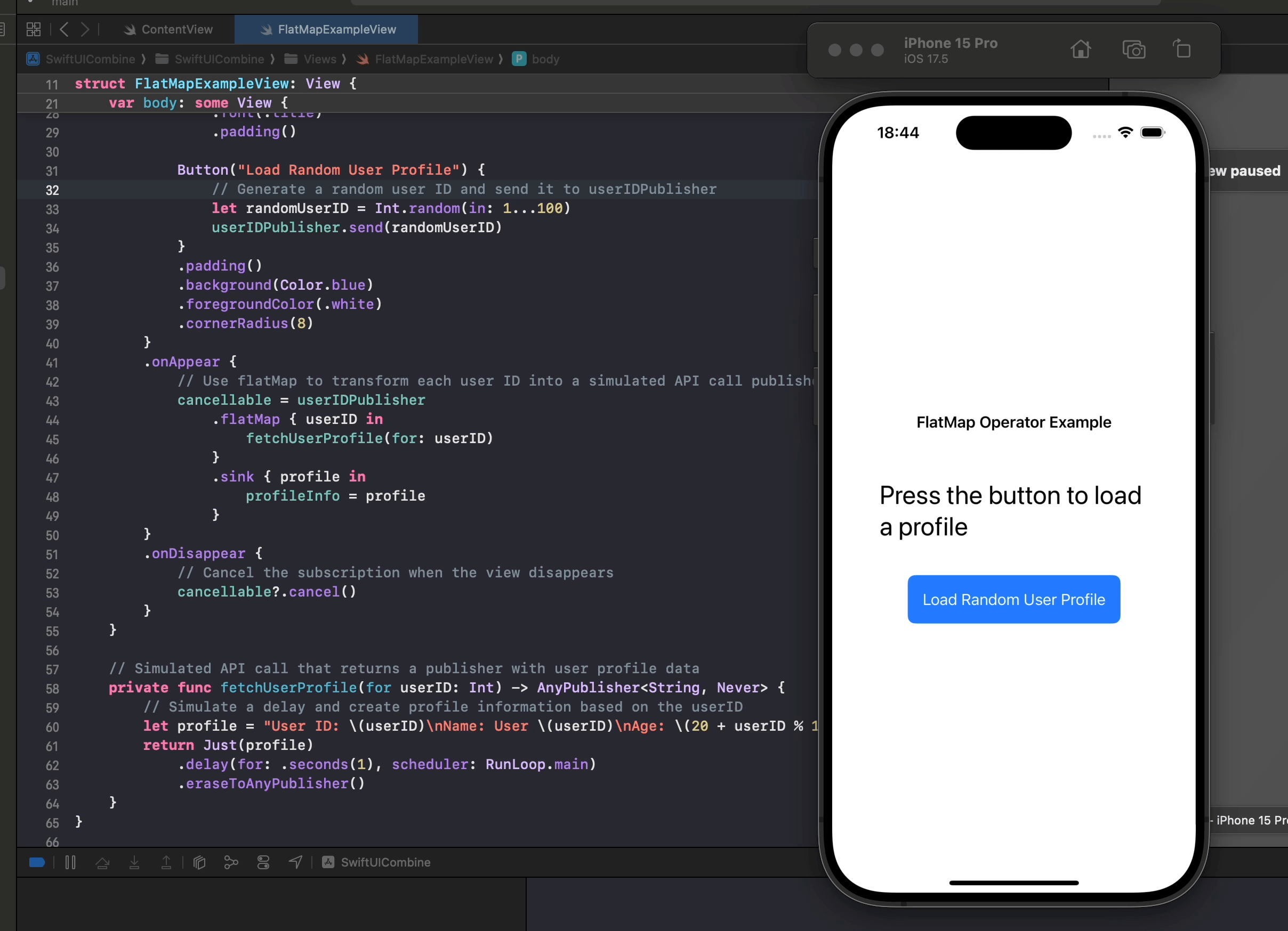 Understanding the flatMap Operator in Combine with SwiftUI